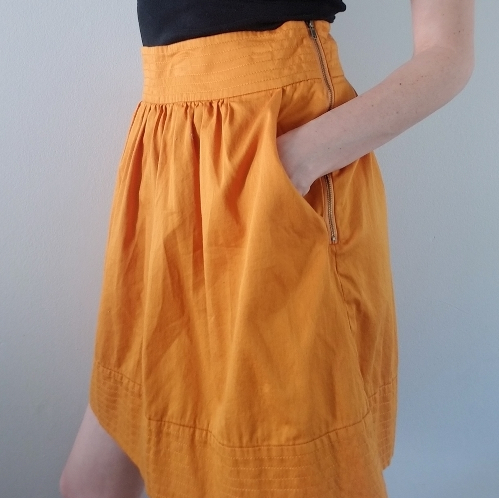Anthropologie Yellow Skirt